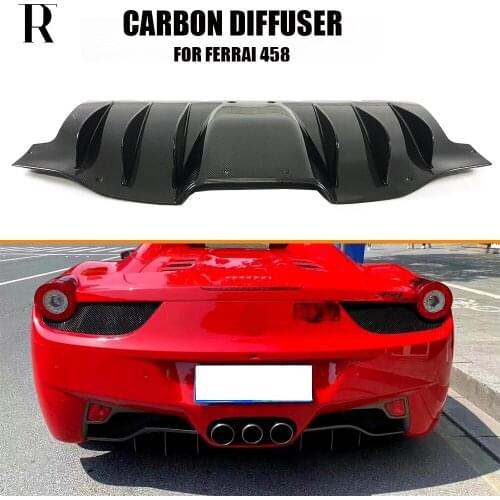 Carbon Fiber Rear Bumper Diffuser For Ferrari 458 Base Coupe 2011 - 2016