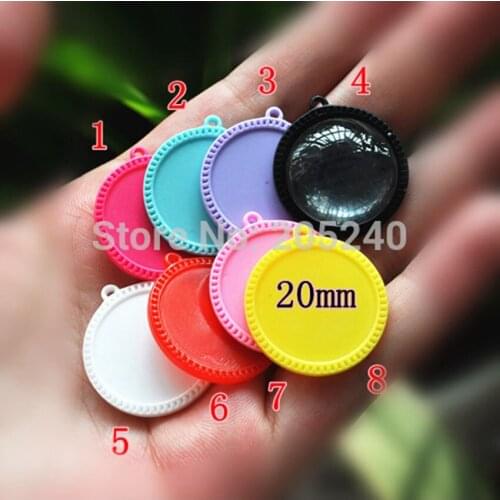 20pcs/Lot Flatback Resin Cabochon Cameo Setting DIY Craft Resin Mirror For DIY Decoration - Mixed 6 Deisgns