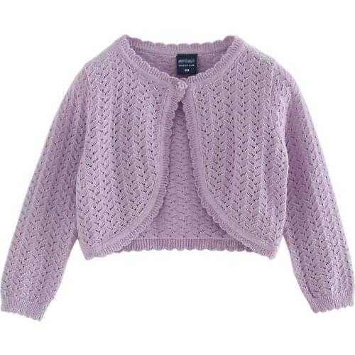 1-6T Cardigan Sweater For Girls Toddler Kid Baby Clothes Autumn Knit Top Elegant Cute Sweet Lovely Knitwear Coat Outfit
