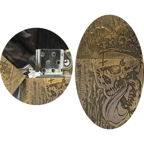 Skeleton Pope kerosene lighter hand-carved for old personality creativity