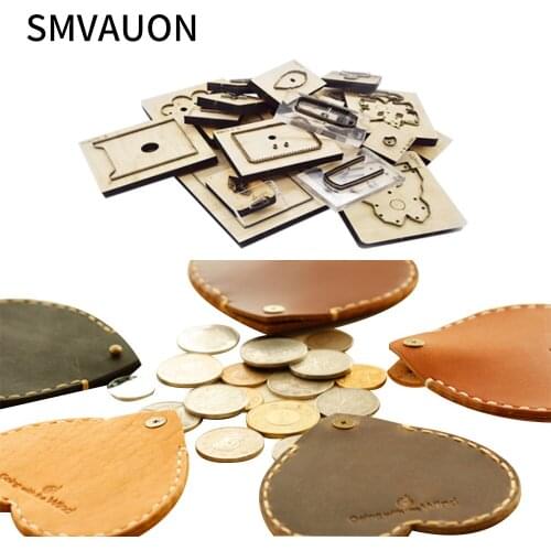 Diy Leather Wood Die-cut Coin Purse Coin Purse Love Pouch Small Purse Suitable For Die-cutting Machine