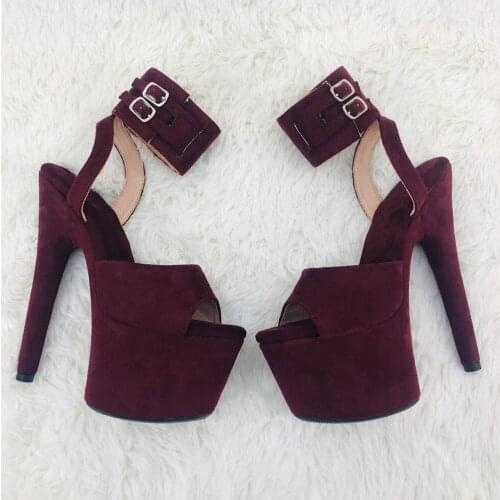 Leecabe 17CM/7Inch suede upper fashion sandals platform High Heels Pole Dancing Shoes