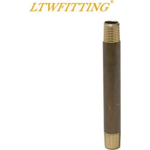 LTWFITTING Brass Pipe 3" Long Nipple Fitting 1/8 Male NPT Air Water