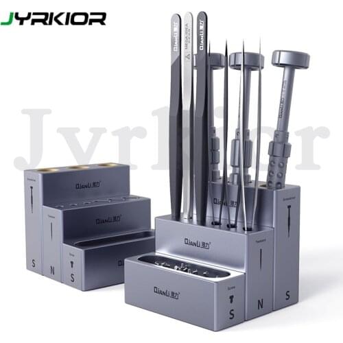 Qianli iCube Multi-Function Aluminum Alloy Modular Storage Box Mobile Service Container Screwdriver/Tweezer Repair Tool Deposit