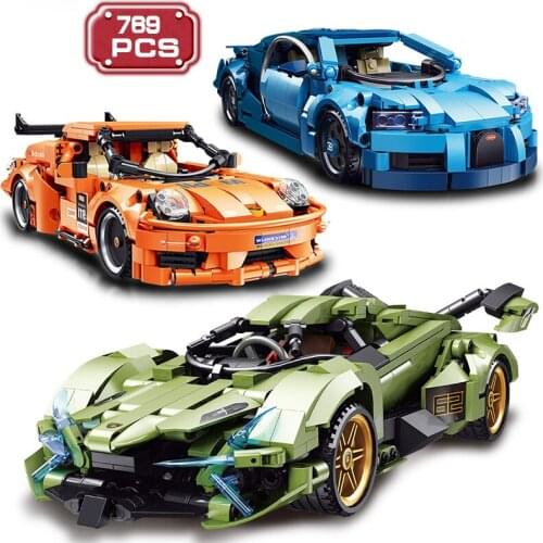 Technician Racing Car Club Sports Super Speed Car Model Building Brick Toys Roadster Car DIY Toys Boys Birthday Xmas Gift