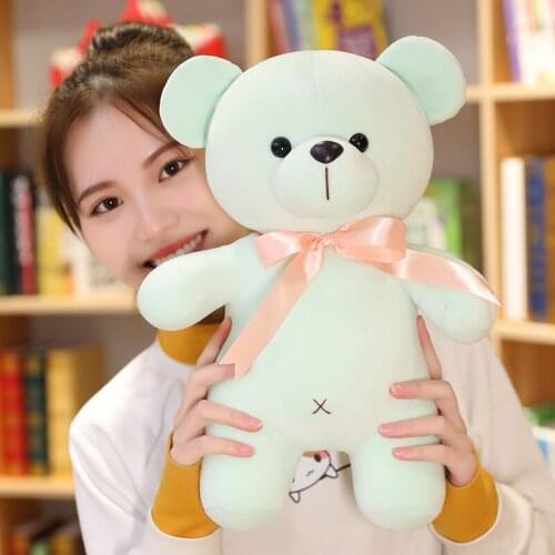 Cartoon Teddy Bear Plush Toys with Heart Soft Stuffed Animal Toys for Children Kids Girls Birthday Gift Baby Brinquedos
