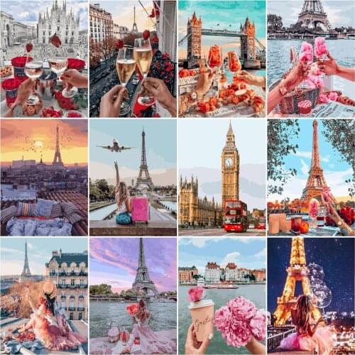 CraftArtGo Painting By Numbers Landscape Drawing On Canvas HandPainted Gift Picture By Number Waterfall Kits Home Decoration