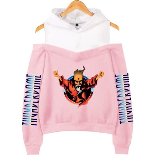 2021 New Thunderdome music Festival Off-shoulder Hoodies Sweatshirts Women Girls Exclusive Sexy Sweatshirt Loose Clothes