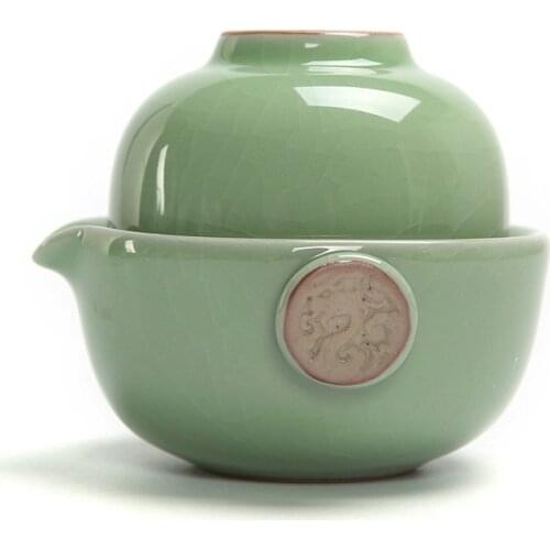 Portable Baoruge Kiln Happy Cup, Pot, Pot, Pottery Tea Maker, Travel Tea Set