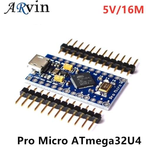 Pro Micro ATmega32U4 5V 16MHz Replace ATmega328 For arduino ATMega 32U4 Pro Mini With 2 Row Pin Header