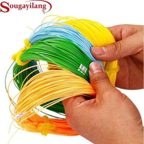 Sougayilang 100FT Length Maximumcatch Fly Fishing Line Forward Floating 4F/5F/6F/7F/8F 4Color Fly Fishing Line Multifilamento