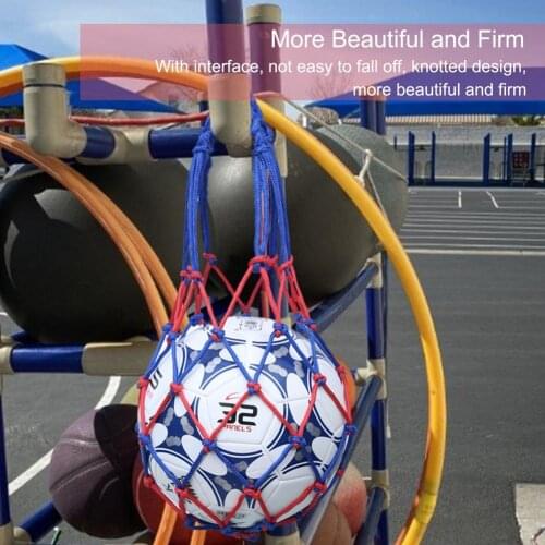 Ball Net Bag Portable Sports Ball Basketball Handwoven Mesh Bag Heavy Duty Basketball Bag Drawstring Ball Storage Backpack