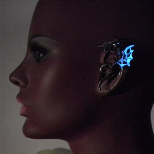 Luminous punk earrings ear hanging Punk Style Glow in the Dark Earrings YM017