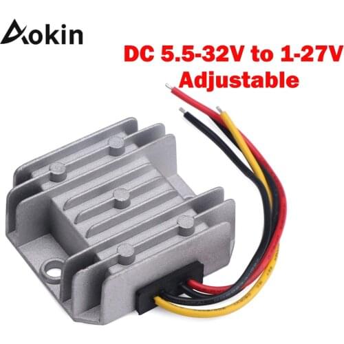 24V to 12V to 5V 5A Volt Regulator Waterproof Synchronous DC-DC Converter Buck 5.5-32V to 1-27V Voltage Regulator Adjustable