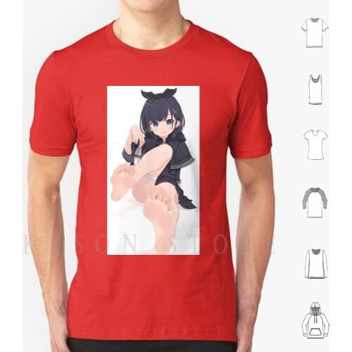 Do You Want To Taste My Feet ? T Shirt Print For Men Cotton New Cool Tee Anime Sexy Manga Waifu Girls Girls Hentai Feet Foot