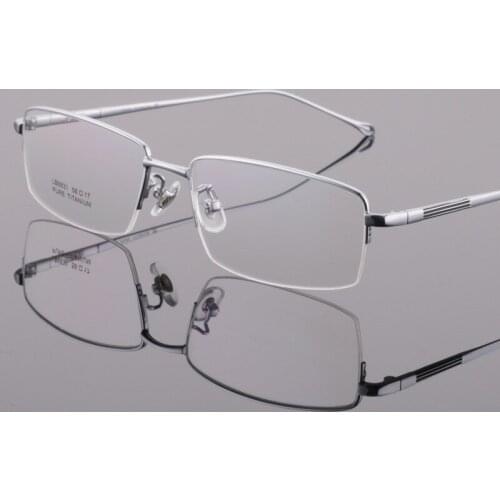 High Quality Glasses Pure Titanium Frame Business Mens Myopia Prescription Glasses Half Frame Optical Frames 631