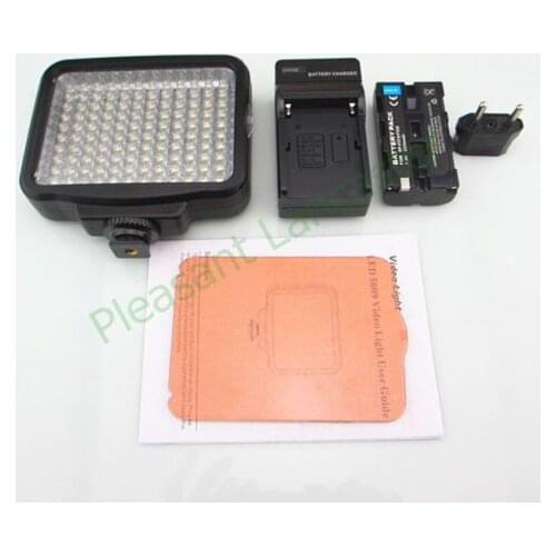 High quality LED-5009 LED5009 120 LED Video Light DV Camcorder Hot Shoe Lamp With a power show LED with F750 Battery + Charger