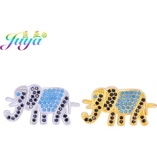 Juya Handicraft Jewelry Findings DIY Animal Elephant Connector Charms Accessories For Women Kids Gift Bracelets Jewelry Making