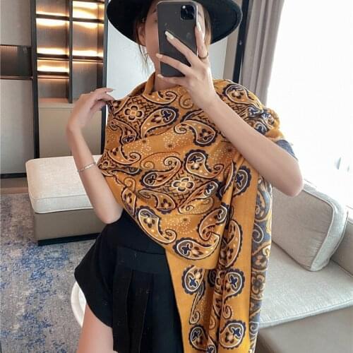 Tassel 2021 Double-side Paisley Winter Shawl Women Cashmere Scarf Hijab Luxury Thick Warm Blanket Wraps New Bufanda Foulard