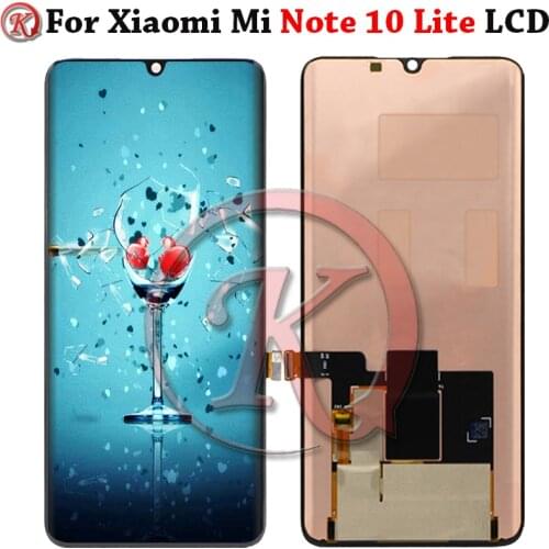 6.47" LCD For Xiaomi Mi Note 10 Lite LCD Screen Display+Touch Panel Digitizer For Xiaomi Note 10 Lite LCD M2002F4LG M1910F4G