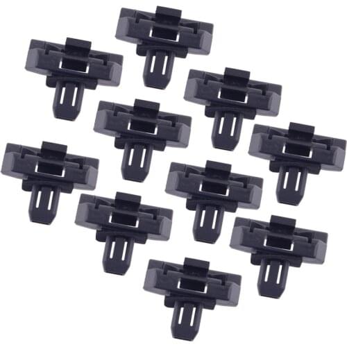 10pcs Black Plastic Front Bumper Moulding Clips Fasteners 5219752010 52197-52010 Fit for Toyota Highlander Echo 2001 2002