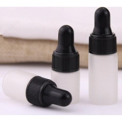 Empty Frosted Glass Dropper Bottles Pipette 2ml 3ml 5ml Sample Face Liquid Whitening Essence Serums Packaging for Makeup 1000pcs