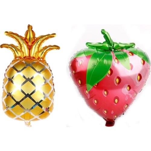 5pc Pineapple Strawberry Starfish Cactus Shell Foil Balloons Wedding Birthday Party Decor Supplies Party Organizer