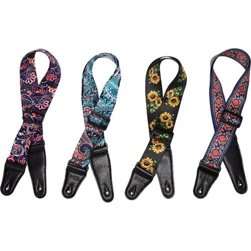 4 Types Electric Guitar Colorful Belt Guitar Straps Personalized Printing Guitar Bass Strap Guitarra Accessory Adjustable length
