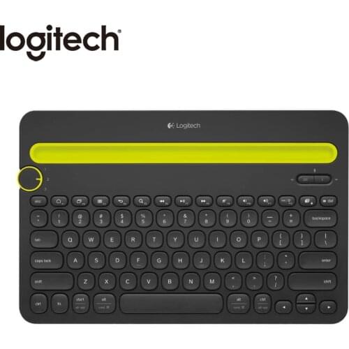 Logitech K480 Wireless Bluetooth Keyboard With Portable Pad Phone Holder Slot Mini Keyboard For Smart Phone Tablet Multi-Device