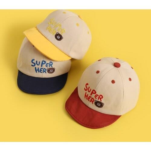 Newborn Baby Baseball Cap Cute Cartoon Toddler Boy Girl Sun Hat Embroidery Letter Hip Hop Hats Spring Casual Kids Caps 8 Months