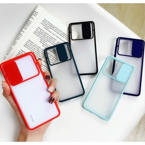 For Huawei P Smart 2021 Y7A P40 P30 Pro Slide Camera Lens Protection Phone Case for huawei Nova7 p smart 2021 Mate 30 Back Cover