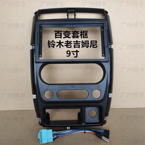 For Suzuki Jimny 2000 2001 2002 2003~2018 Car Fascias Navigation Frame Dash Frame Kit For 9" Universal Android Multimedia Player