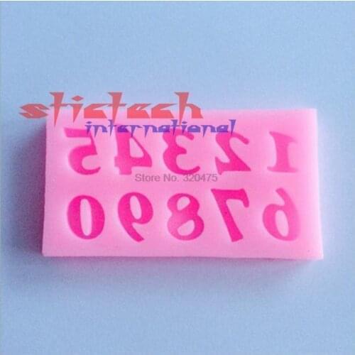 By dhl or ems 2000 pieces Silicone cake decoration digital shape baking mold DIY chocolate foudant mold with embossed printing