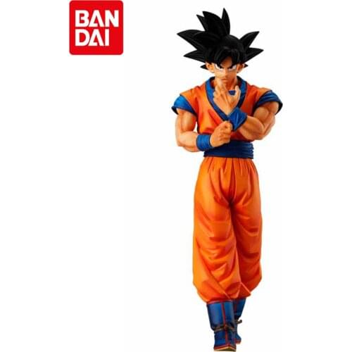 Original Bandai Dragon Ball Z SOLID EDGE WORKS 23cm Blcak Hair Goku Action Anime Figure Toys for Boys