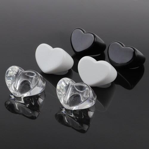FishSheep Big Transparent Heart Acrylic Resin Rings New Korean Geometric Charms Finger Ring For Girls Women Jewelry Gifts