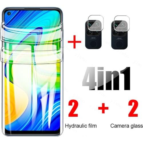 4in1 Hydrogel Film For Xiaomi Redmi Note 9 Screen Protector On Redme Note9 M2003J15SC 6.53" Camera Len Safety film Note Glass