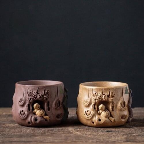 Chinese style ceramic teacup master cup 90cc single kung fu teacup tea cups
