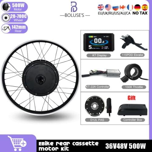Electric Bicycle Conversion Kit 20-29 Inch 700C MTB ebike Conversion Kit 36V48V 500W Rear Cassette ebike Hub Motor Wheel