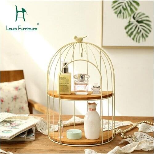 Louis Fashion Plant Shelves Simple American Style Old Bird Cage Clothes Coffee Shop Wall Decoration