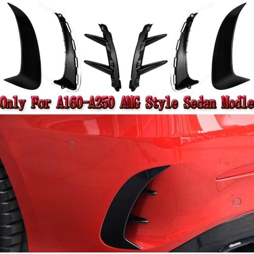 For Mercedes Benz W177 Sedan A160 A180 A200 A220 A250 A35 2020 Rear Bumper Trim Side Fender Canards Fin Splitter Spoiler Sticker