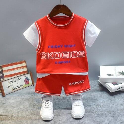 0-5 Years Summer Boy Clothing Set 2021 New Casual Fashion Active Sport T-shirt+ Pant Kid Children Baby Toddler Boy Clothing
