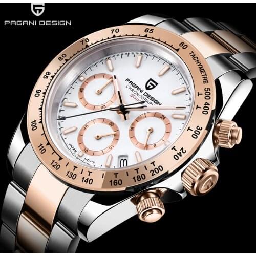 PAGANI DESIGN 2020 New Mens Watches Luxury Mens Quartz Wrist Watch Men Stainless Steel Watch Men Chronograph Relogio Masculino