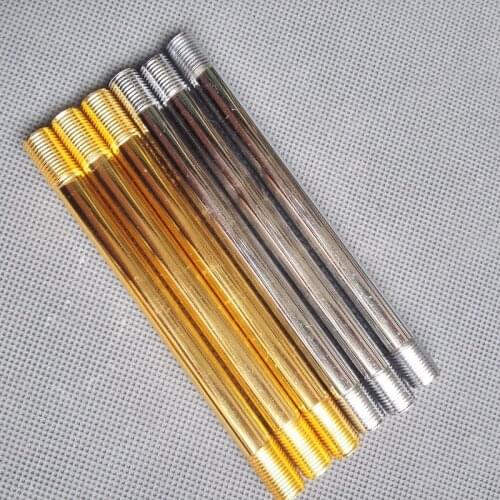 M10 straight hollow Pipe with M10 Male Threaded hollow tube Plating DIY Lighting connection Tube for table lamp