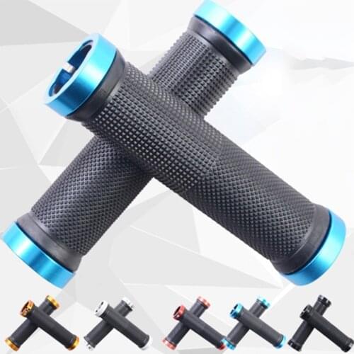 MTB Bicycle Handlebar Cover Grips Rubber Anti-Skid Cycling Bike Grips Mountain Road Lock on Handle End Grips bike Accessories
