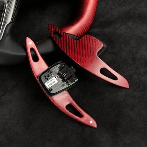 Fit for FORD focus kuga Ecosport 2015-2018 carbon fiber shift knob gear shift paddle lever gear head handball