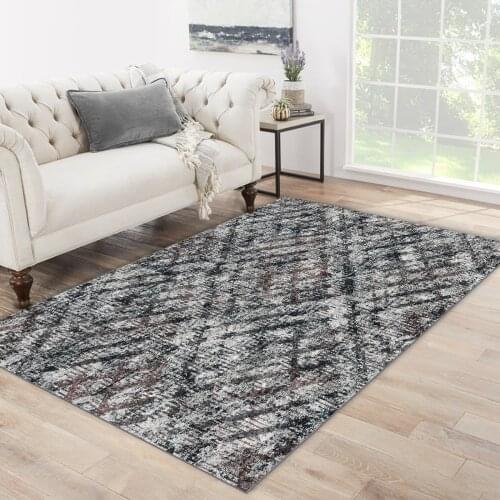 Grey black color carpet ethnic quadrangle shape patterned carpet modern carpet living room carpet free shipping soft
