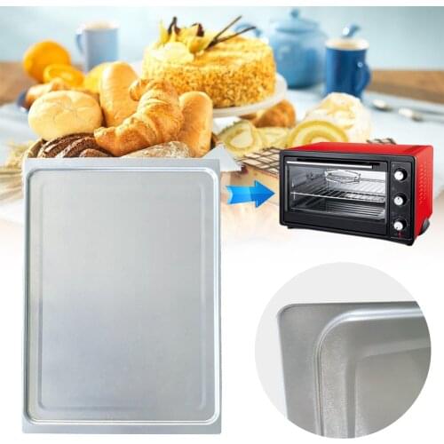 Kitchen Tool Oven Easy Clean Cookies Bread Baking Pan Aluminum Alloy Pastry Non Stick Tray For Pizza Cake Healthy Professional