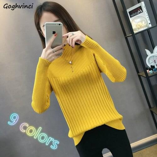 Sweaters Women Autumn Solid Turtleneck Slim Plus Velvet Thickening Female Pullover Spring Leisure Trendy Simple Sweater 9-colors