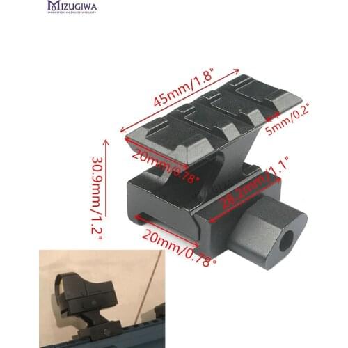 Tactical QD Lockdown Series Lightweight Riser Mount 3 Slot with 20mm Picatinny Rail Weaver Adapter Base Scope Airgun Pistol