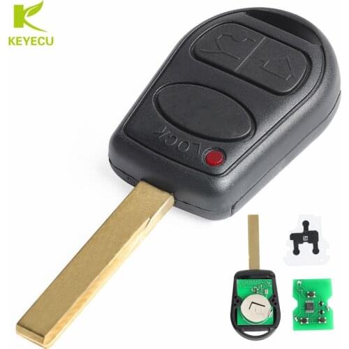 KEYECU Replacement Remote Car Key Fob 3 Button 315/433MHz ID44 for Range Rover 2002-2006,2006 Range Rover Sport FCC ID: LX8FZV